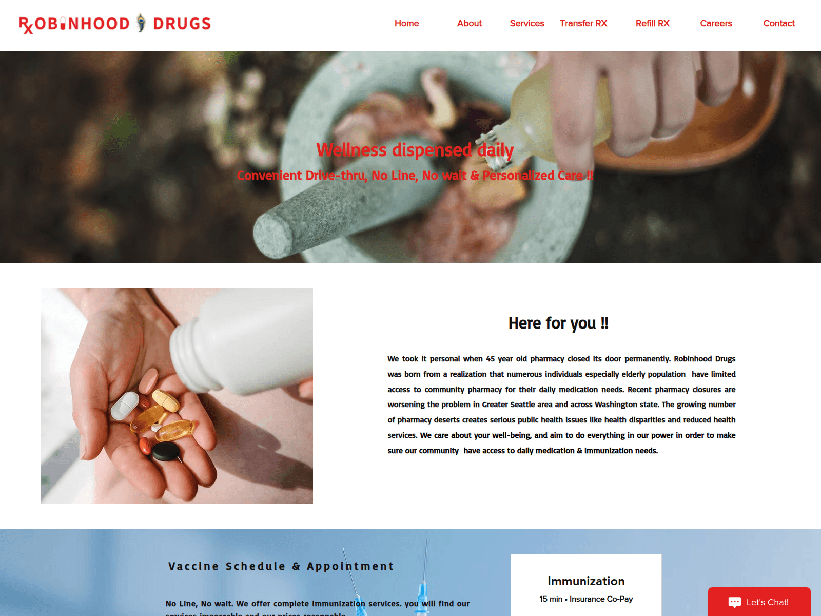 Screenshot of robinhooddrugs.com