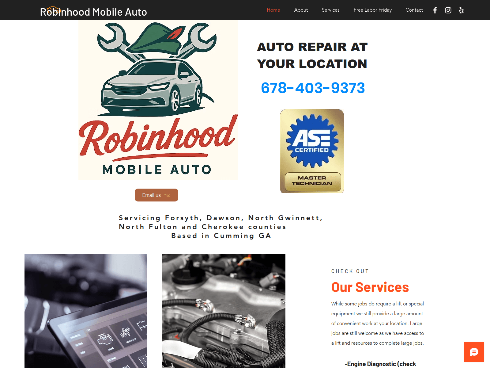 Screenshot of robinhoodmobileauto.com