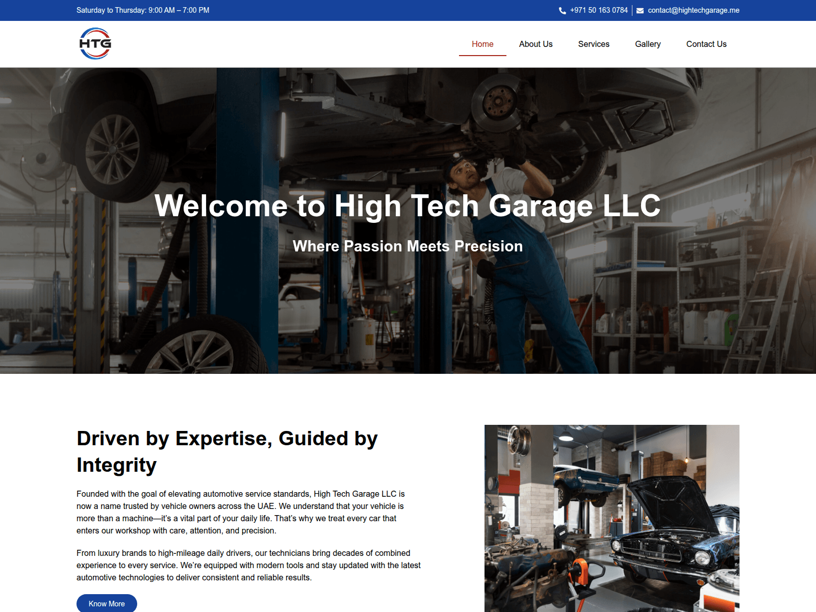 Screenshot of hightechgarage.me