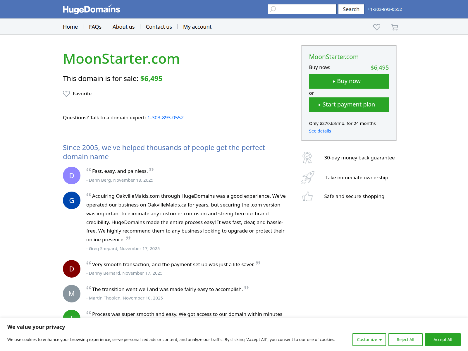 Screenshot of moonstarter.com