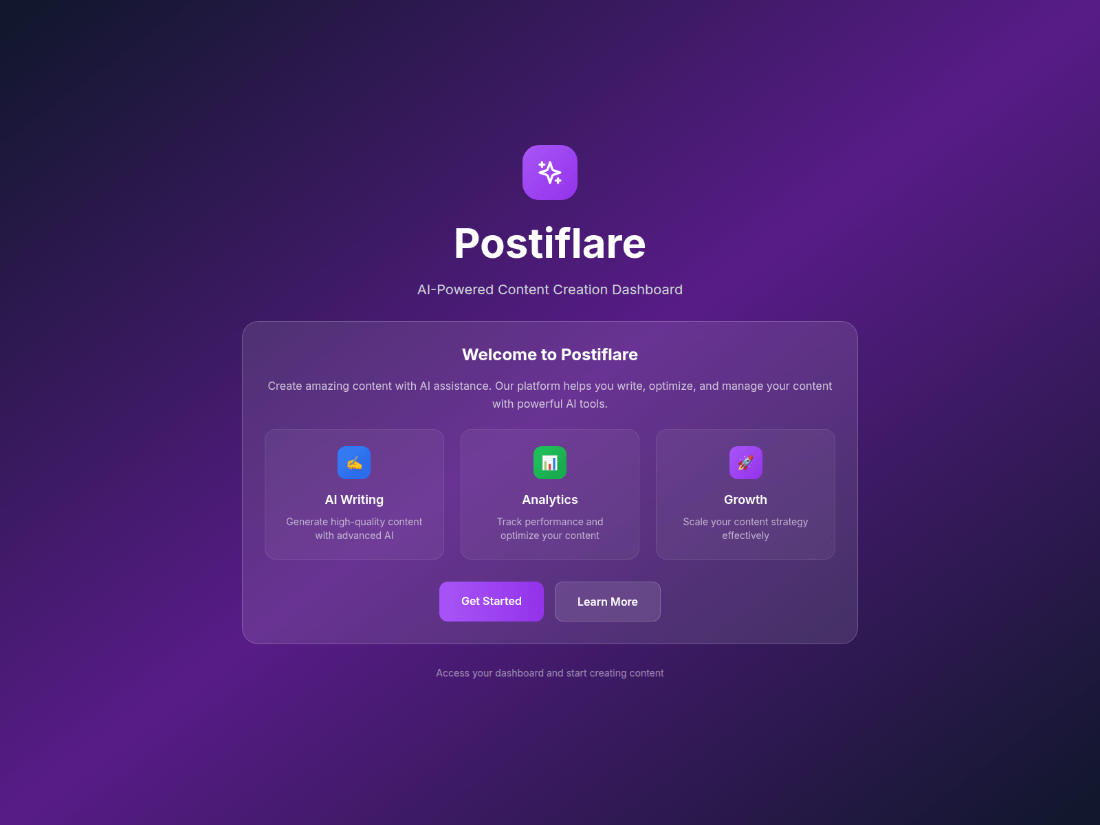 Screenshot of postiflare-app.pages.dev