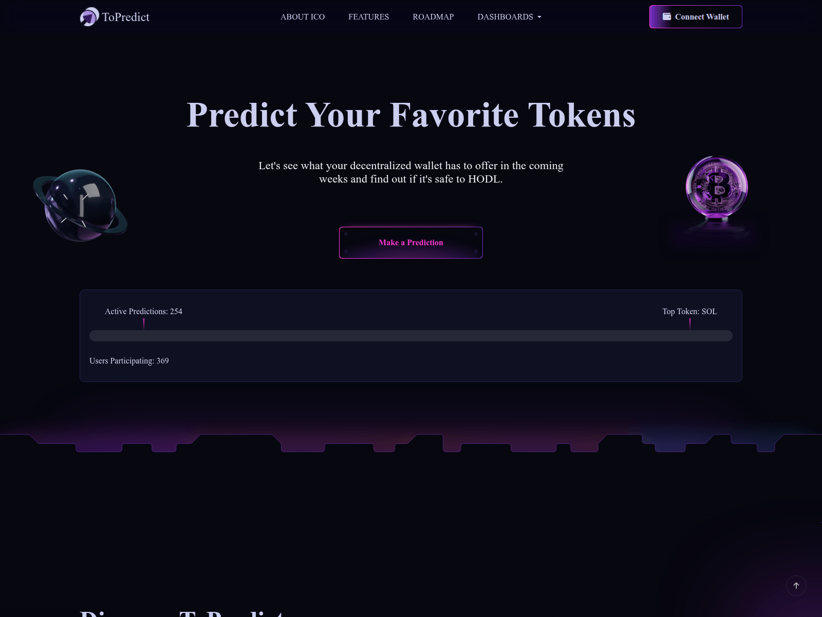 Screenshot of tokenpredict.live