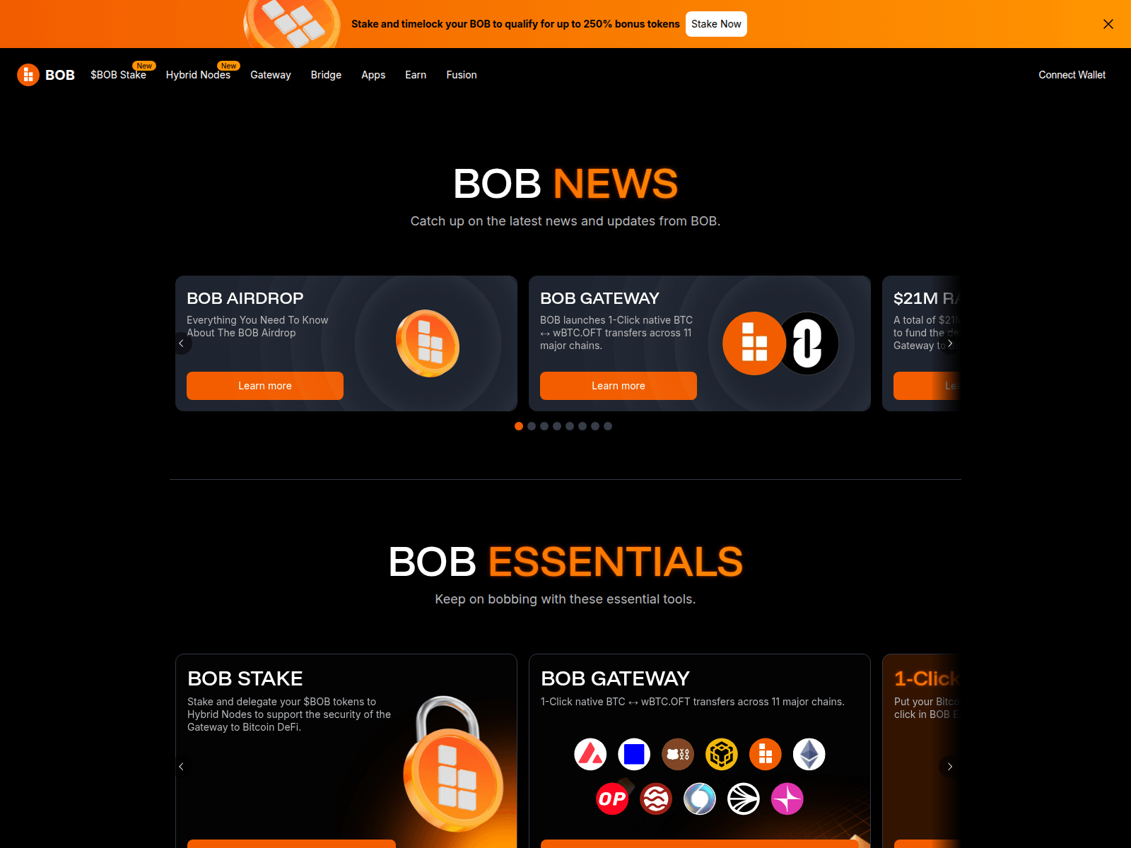 Screenshot of bob-mainnet-5i9u3edtb-distributed-crafts.vercel.app