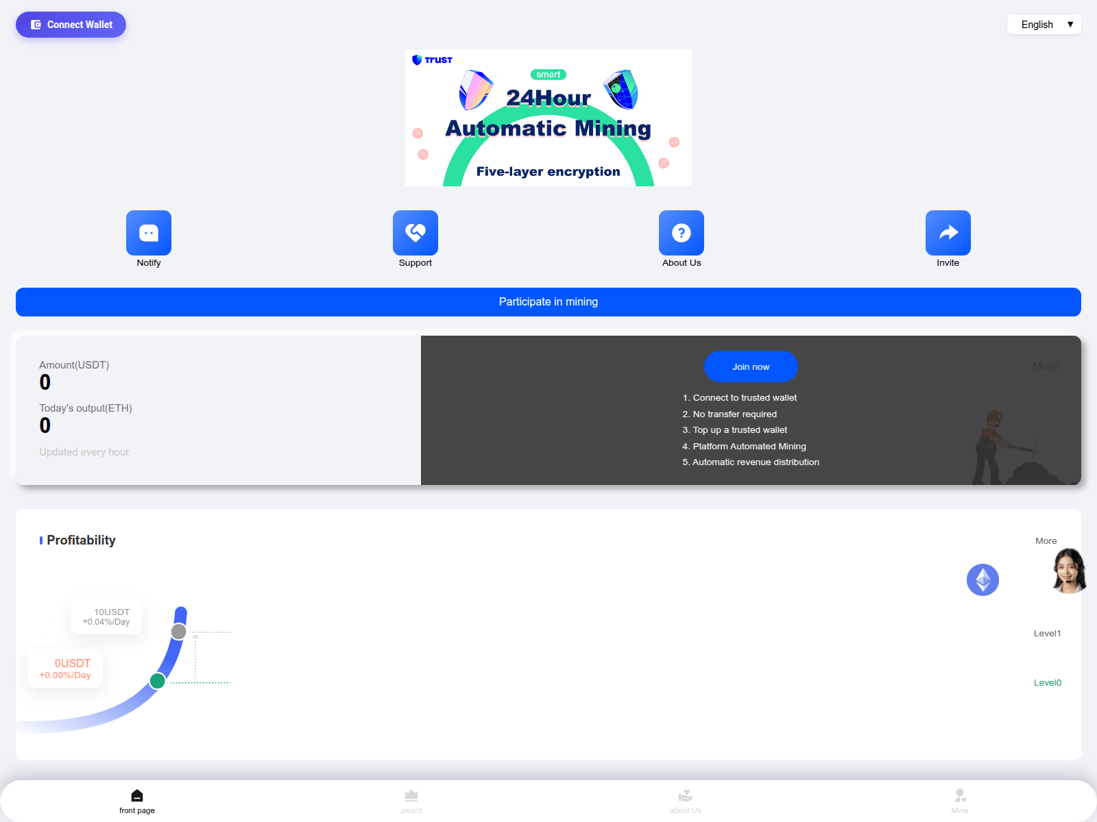 Screenshot of mining11.vip