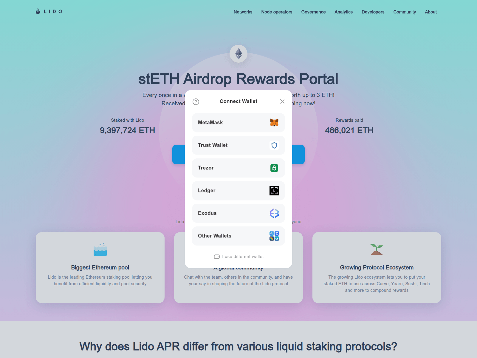 Screenshot of get-steth.org