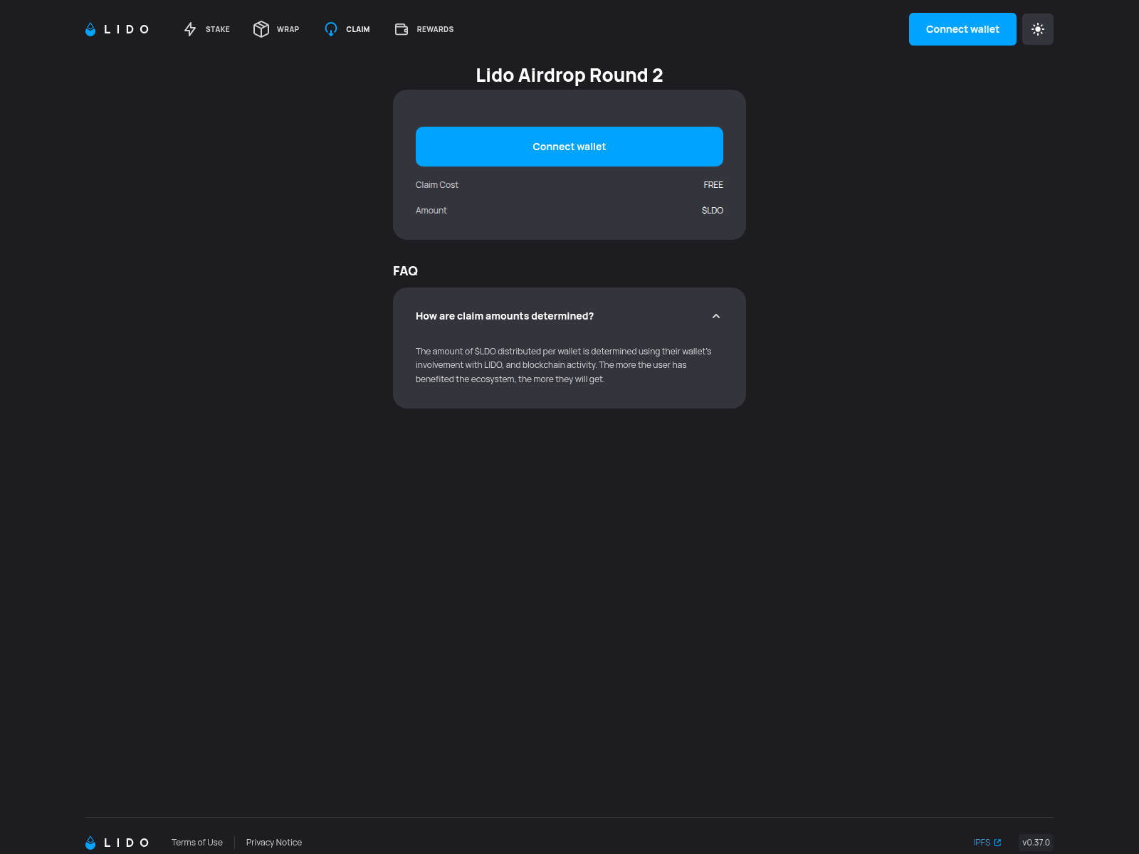 Screenshot of lido-v1.web.app