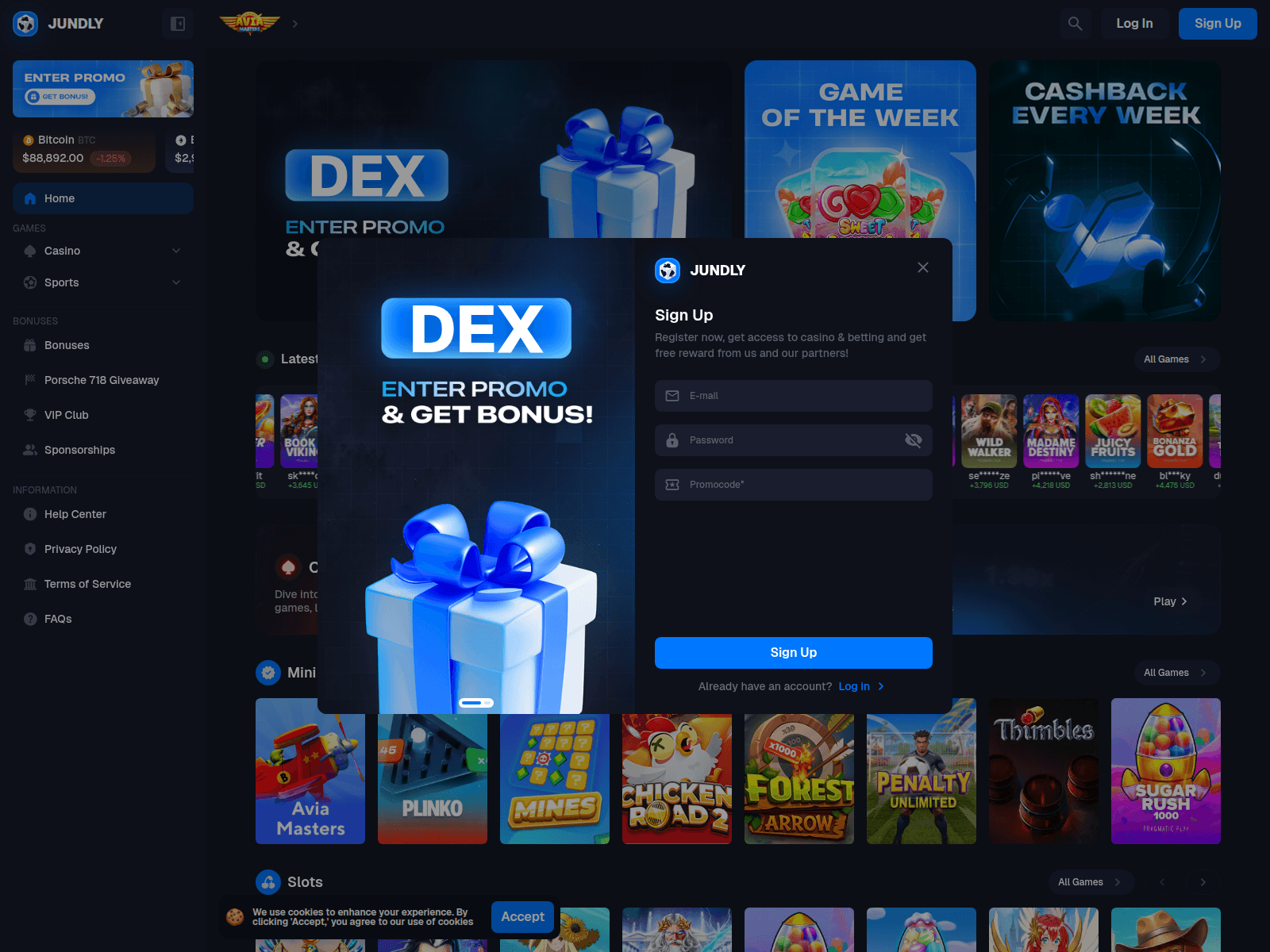 Screenshot of jundly.com