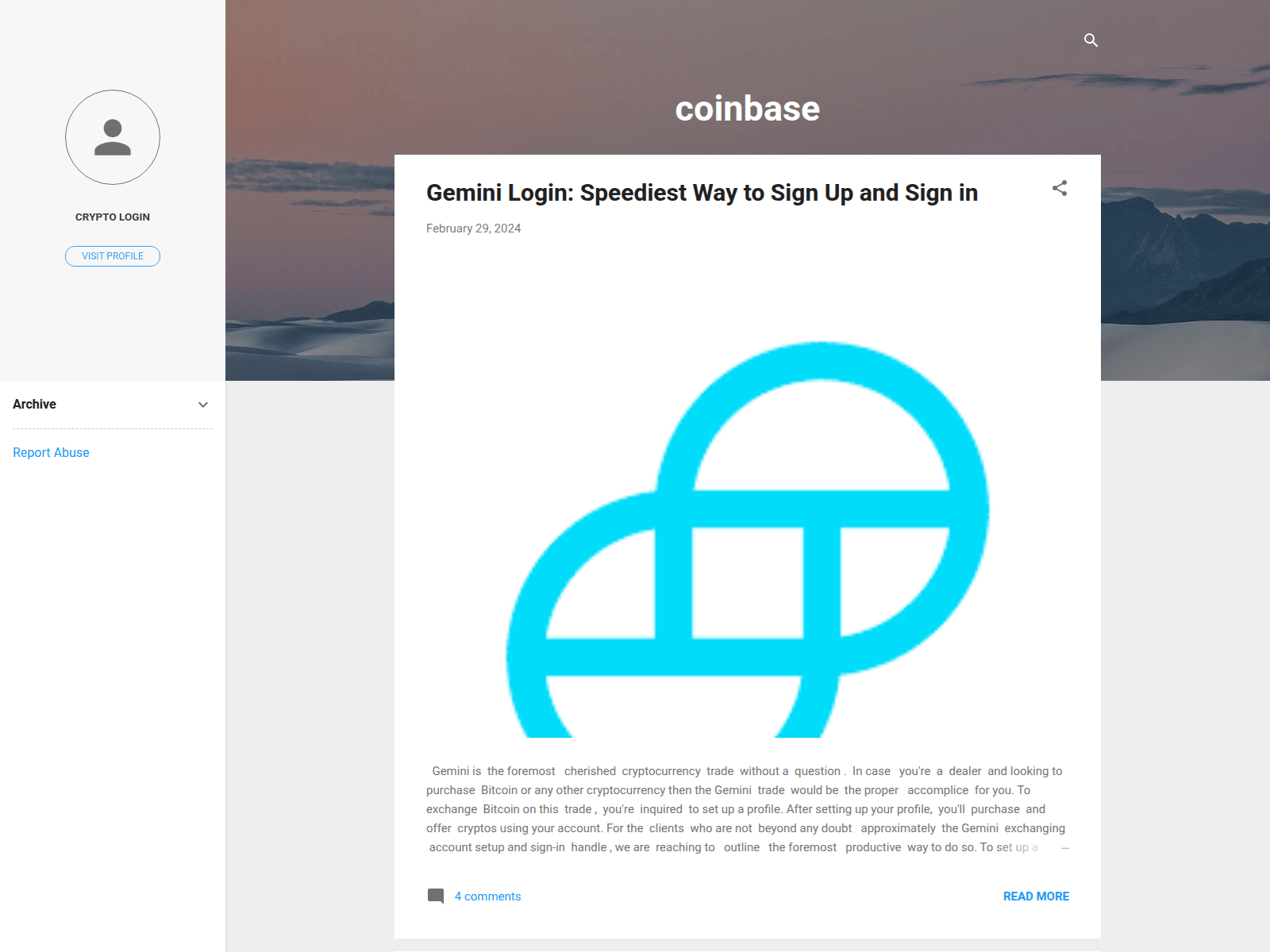 Screenshot of coinbaseloginu.blogspot.com