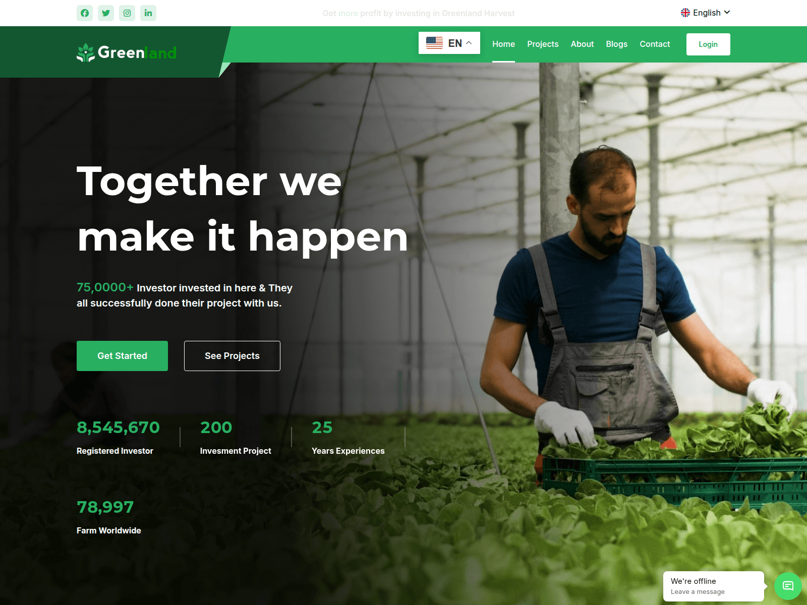 Screenshot of greenland-harvest.com