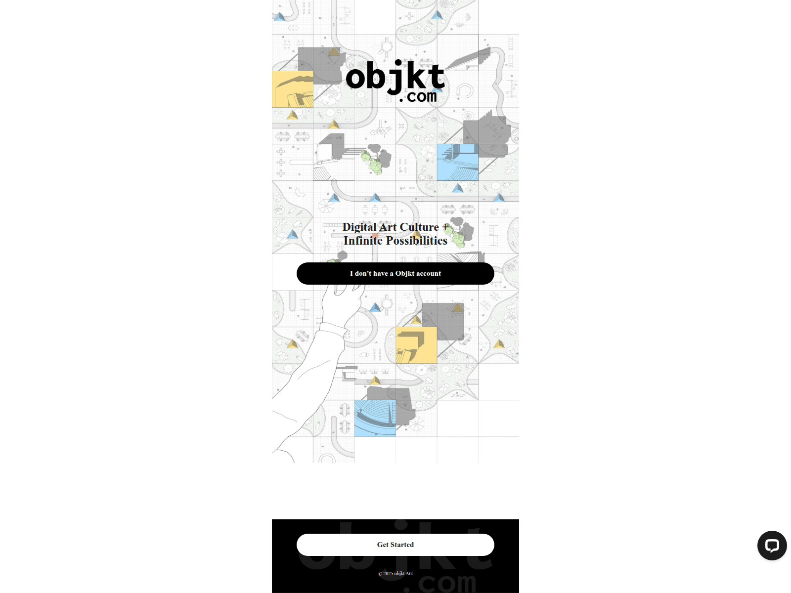 Screenshot of objkt-cloud.io