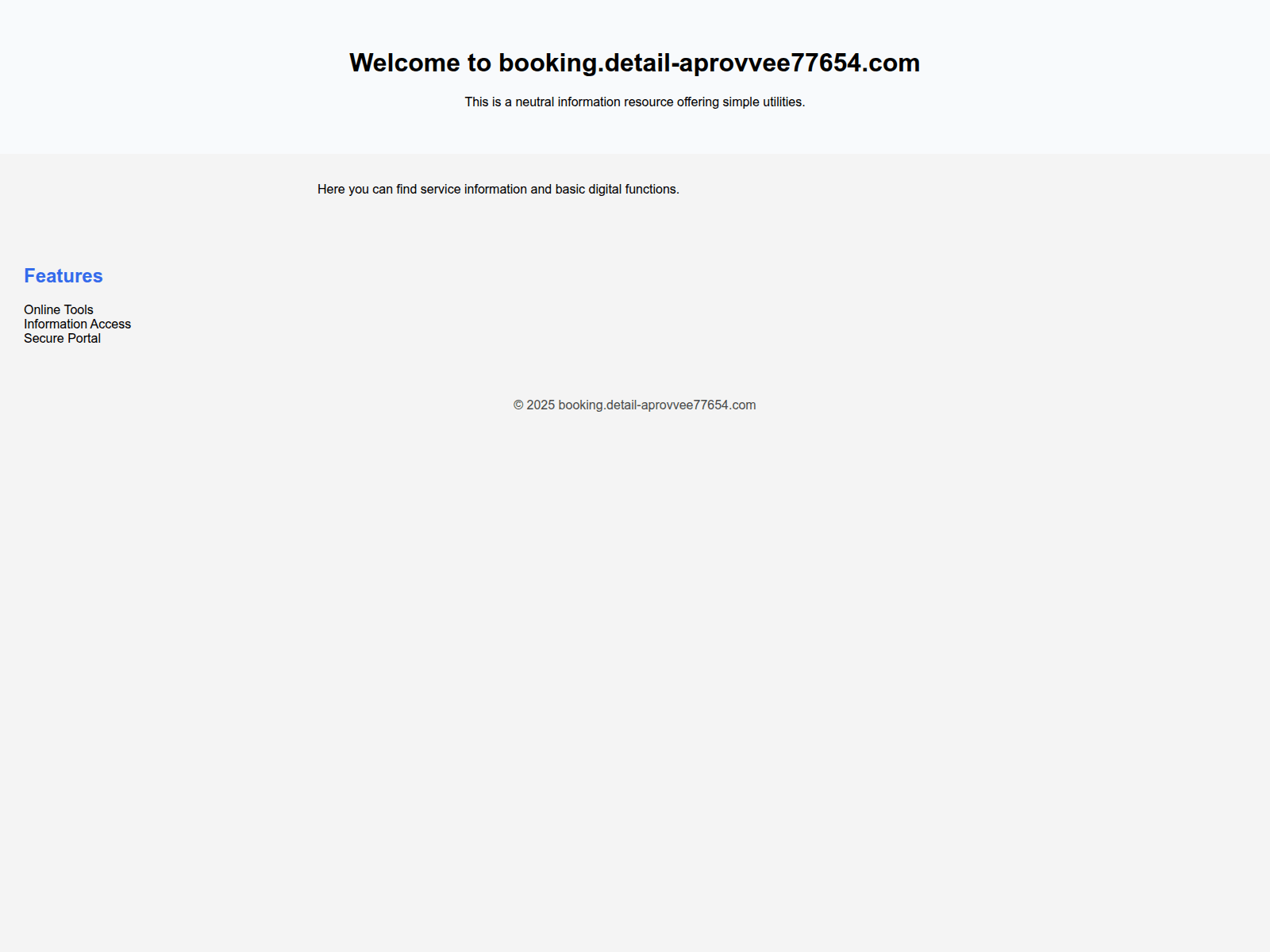 Screenshot of booking.detail-aprovvee77654.com