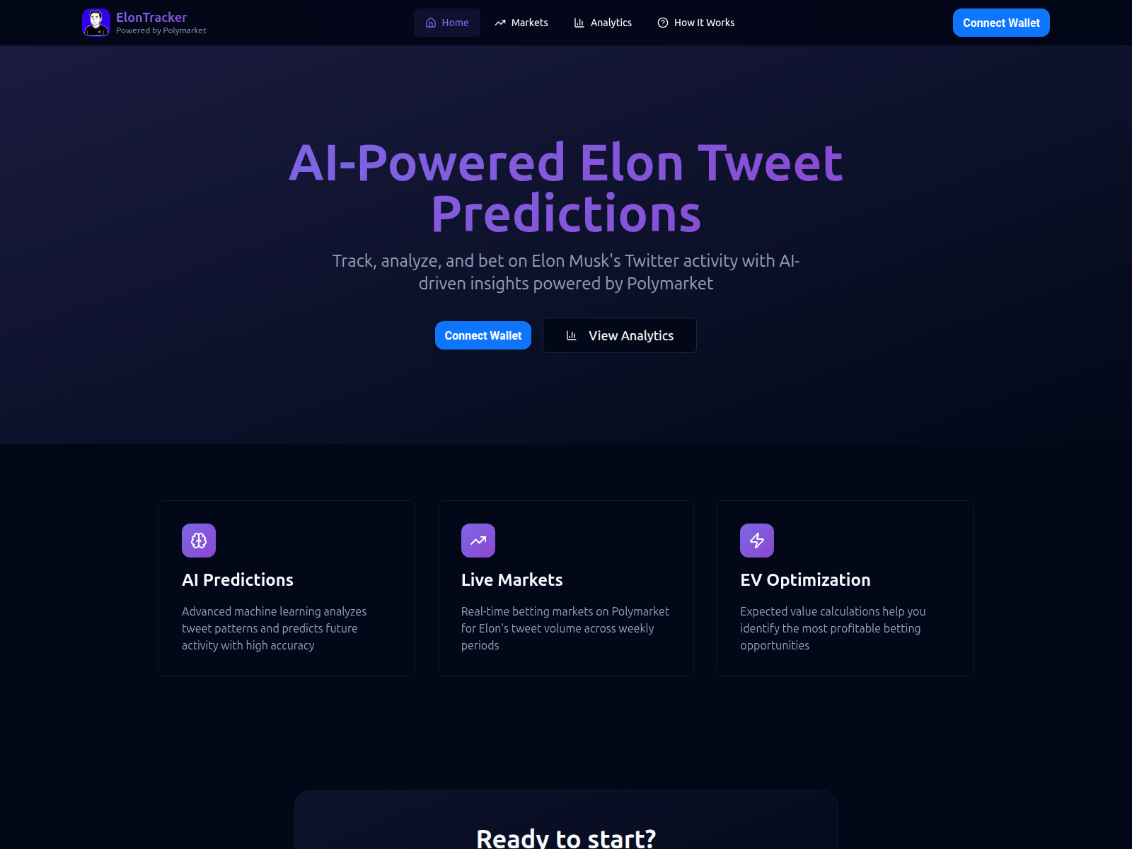 Screenshot of polymarket-elon-tracker.com