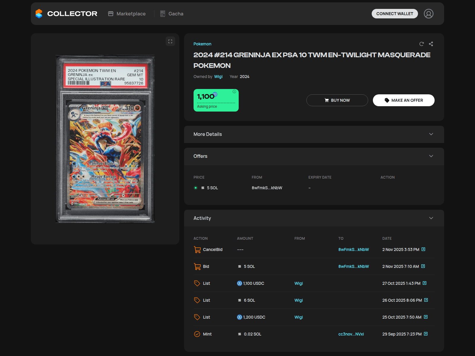 Screenshot of collectorcrypt-assets-solana-ezgaxj8hfwlblej6xhkffuk2x.com