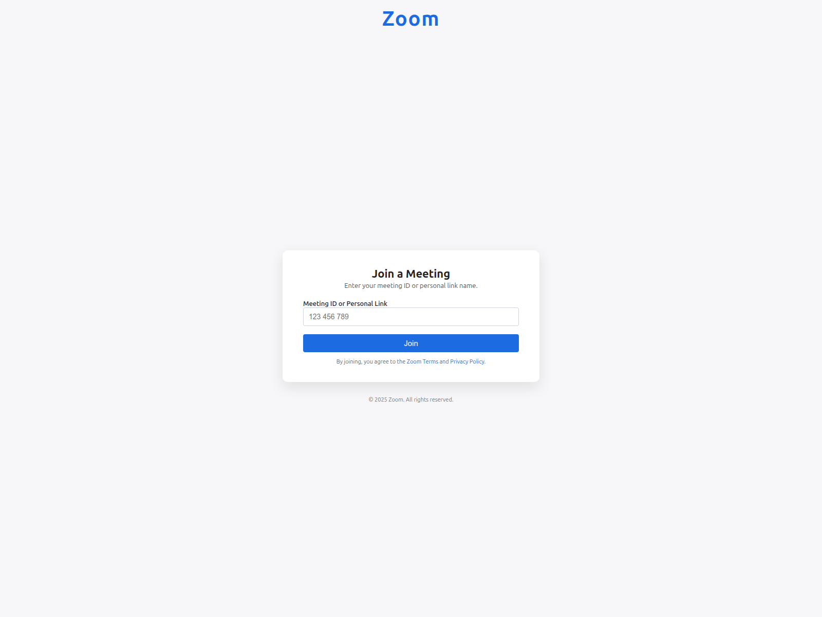 Screenshot of meetingjoincenter.world
