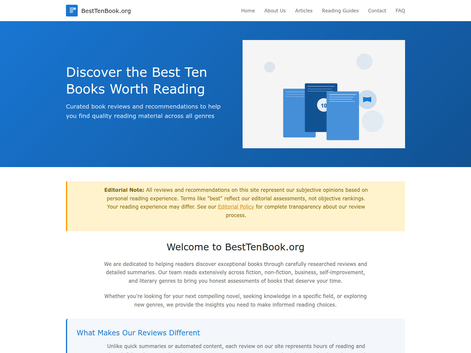 Screenshot of besttenbook.org