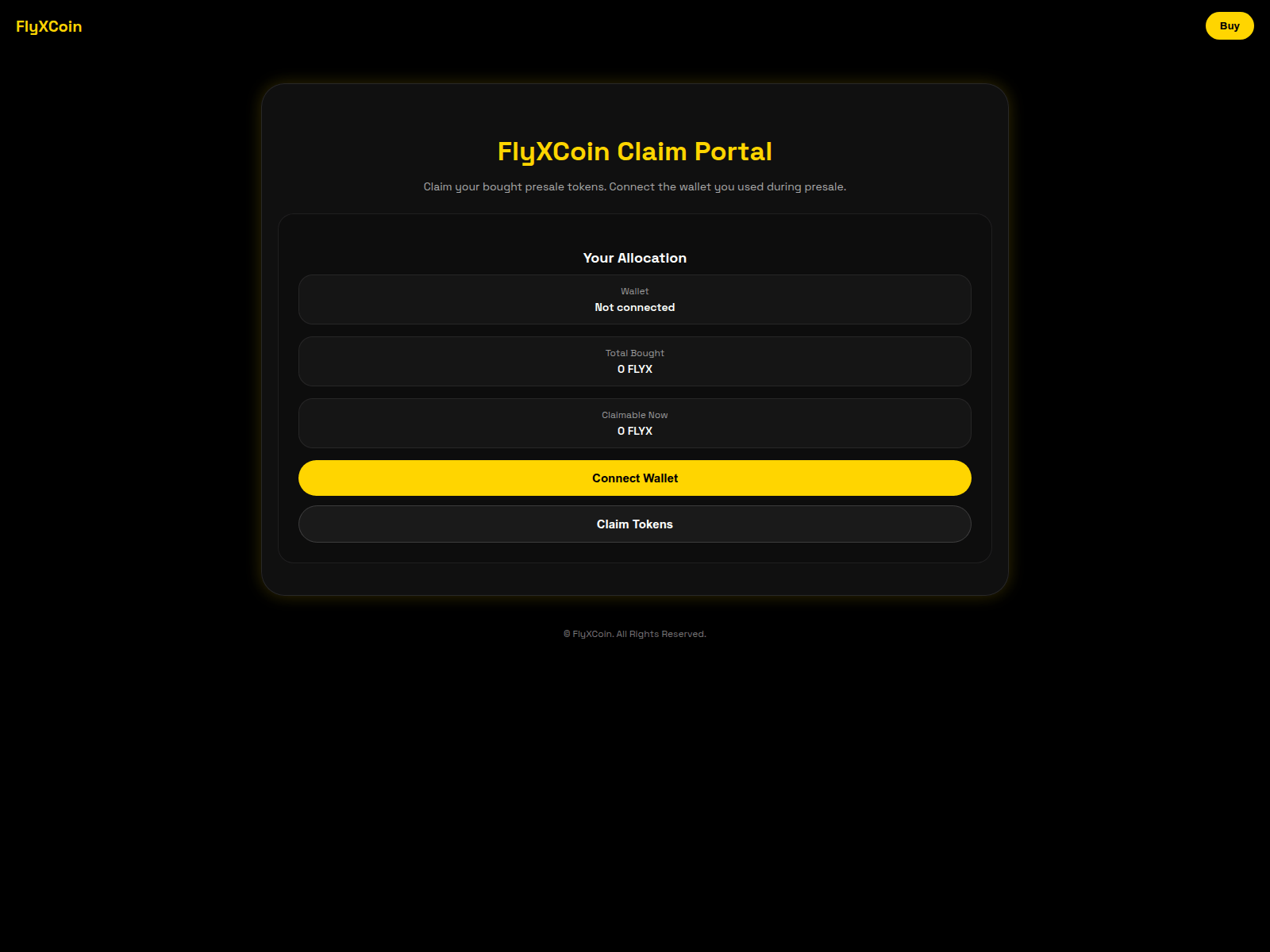 Screenshot of flyxcoin.info