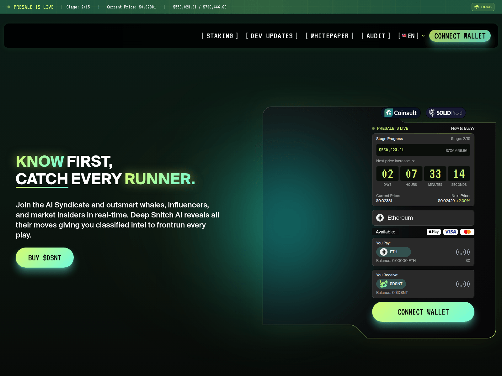 Screenshot of deepsnitch.net