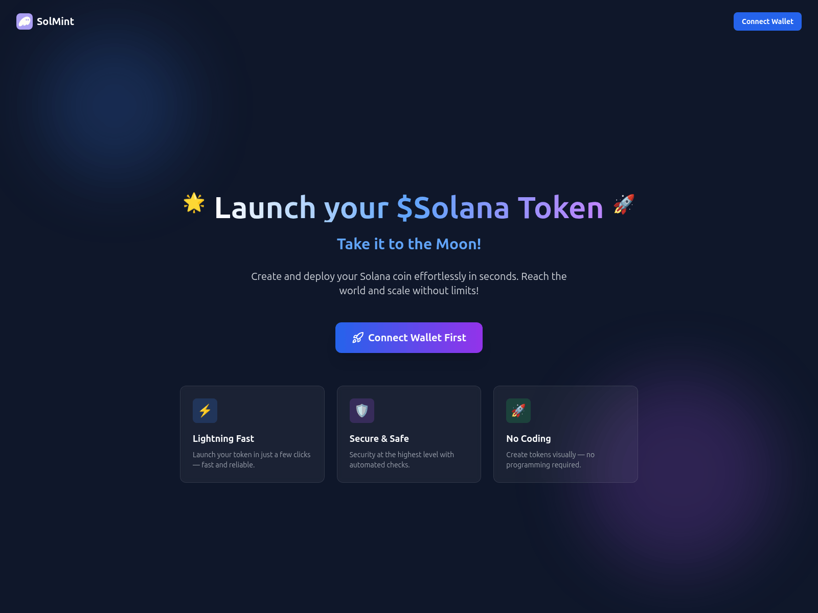 Screenshot of solmints.xyz