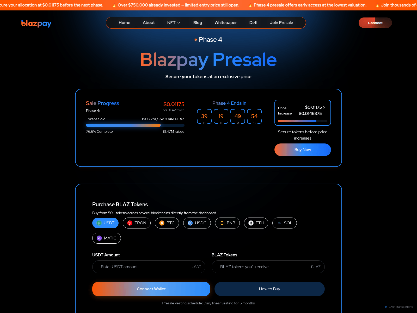 Screenshot of blazpay.org