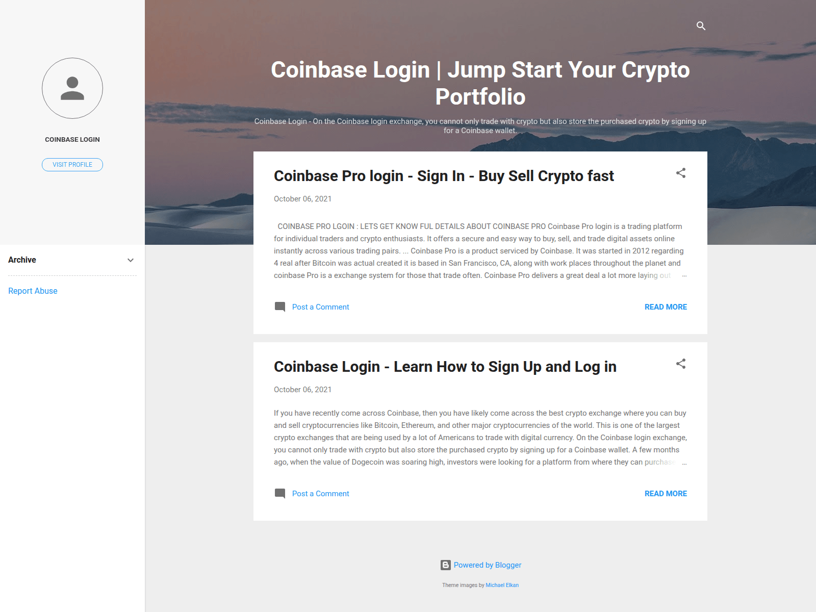 Screenshot of coinbaseelogin.blogspot.mk