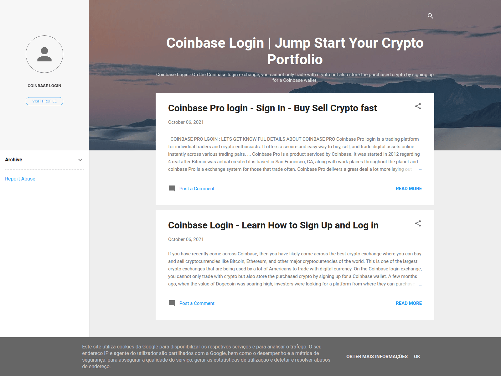 Screenshot of coinbaseelogin.blogspot.com.uy