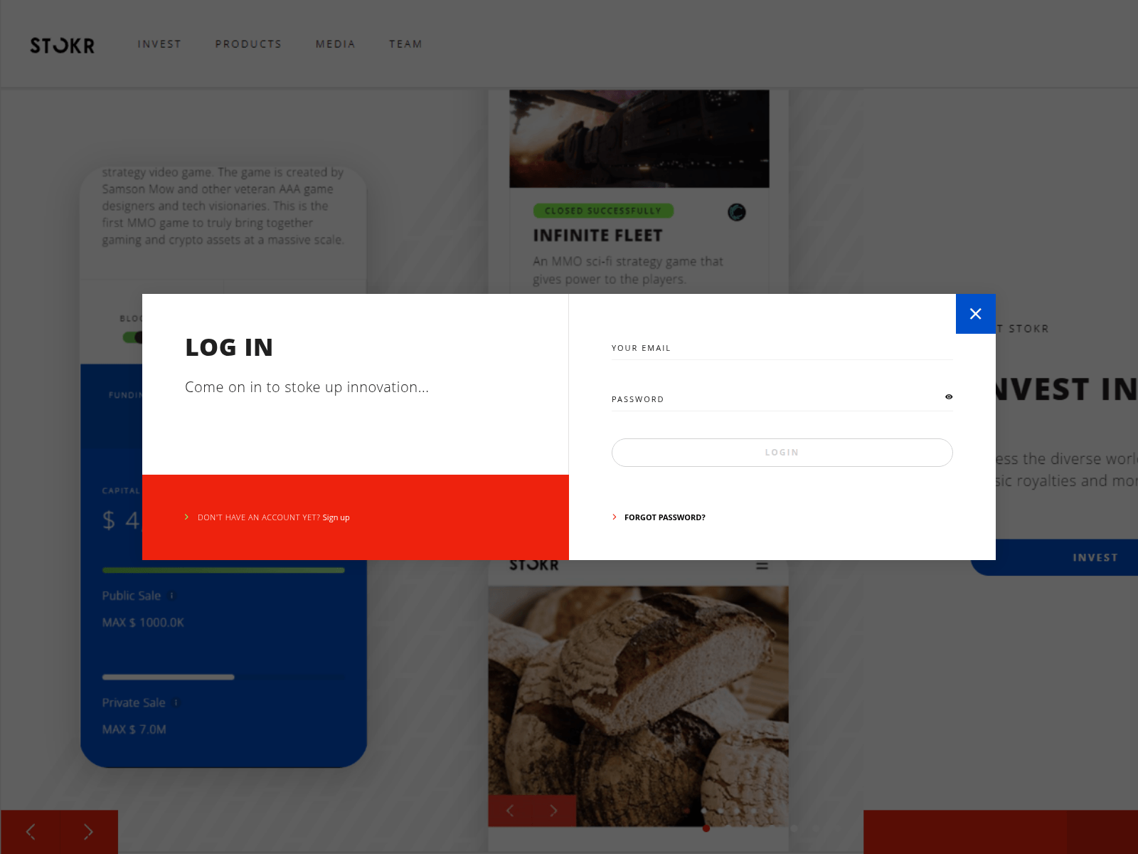 Screenshot of login-stokr.com