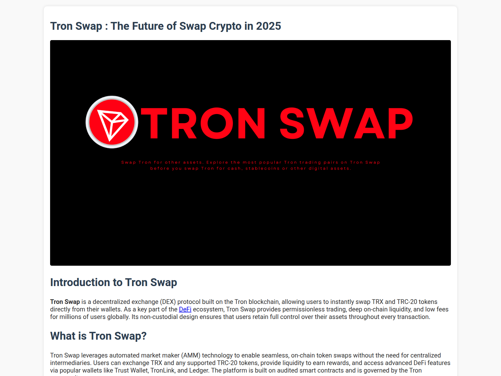 Screenshot of tron-swap.pages.dev