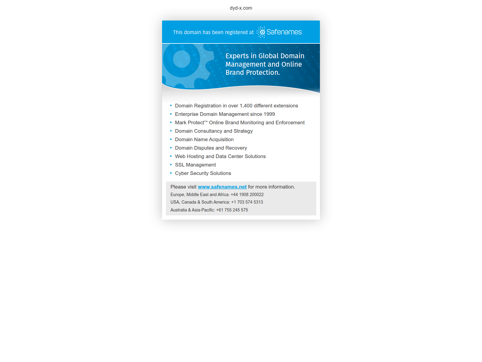 Screenshot of dyd-x.com