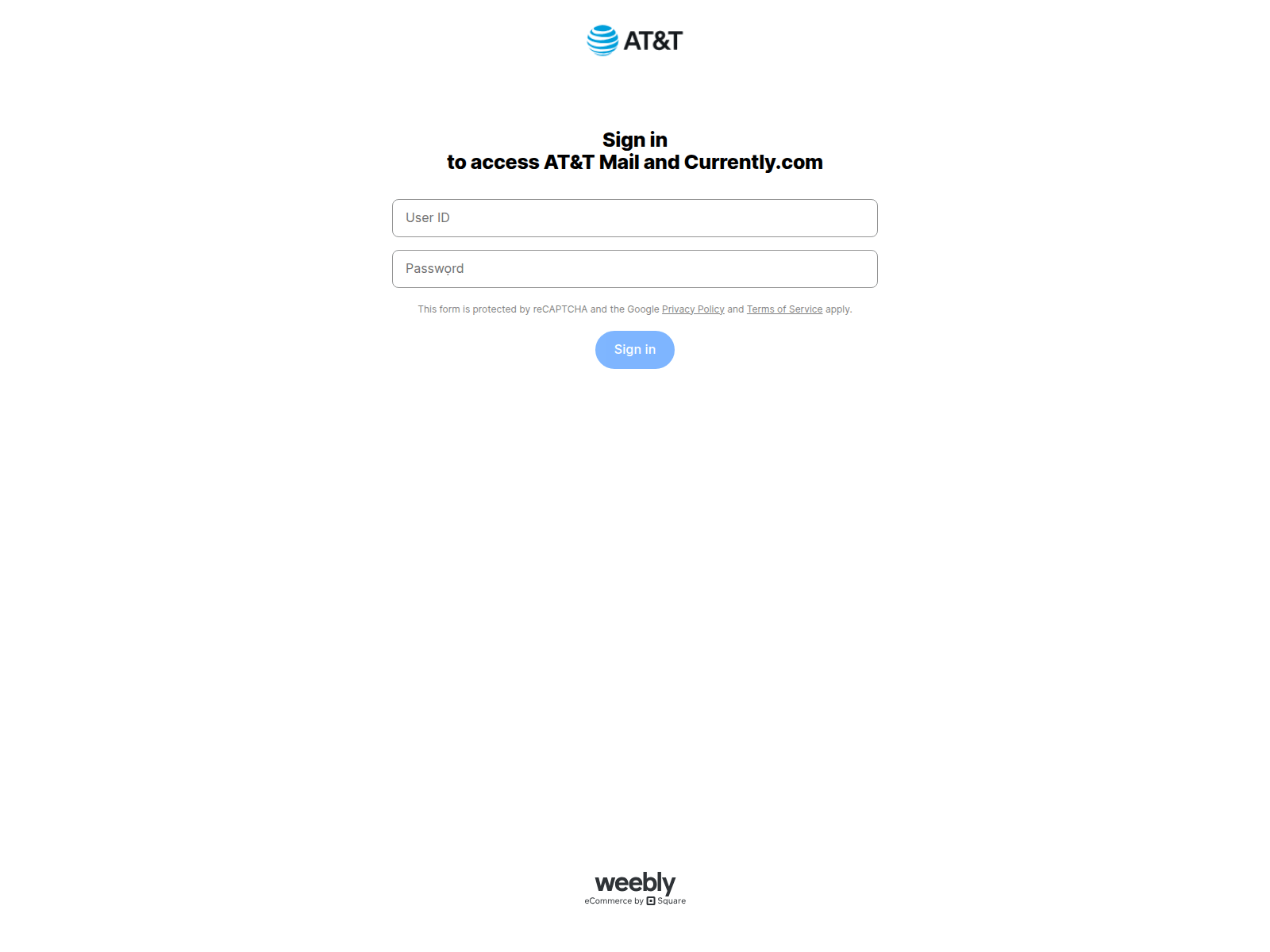 Screenshot of attmessageattyahoomail.weeblysite.com
