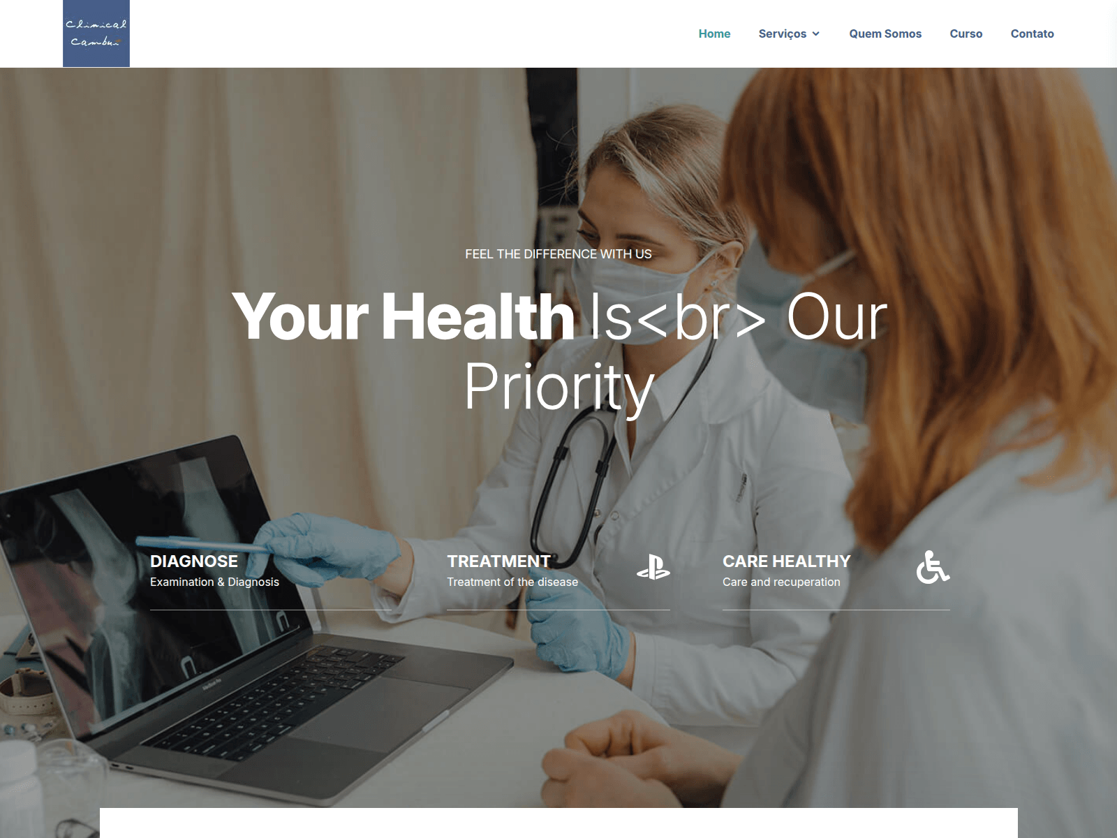 Screenshot of clinica.tigercom.com.br