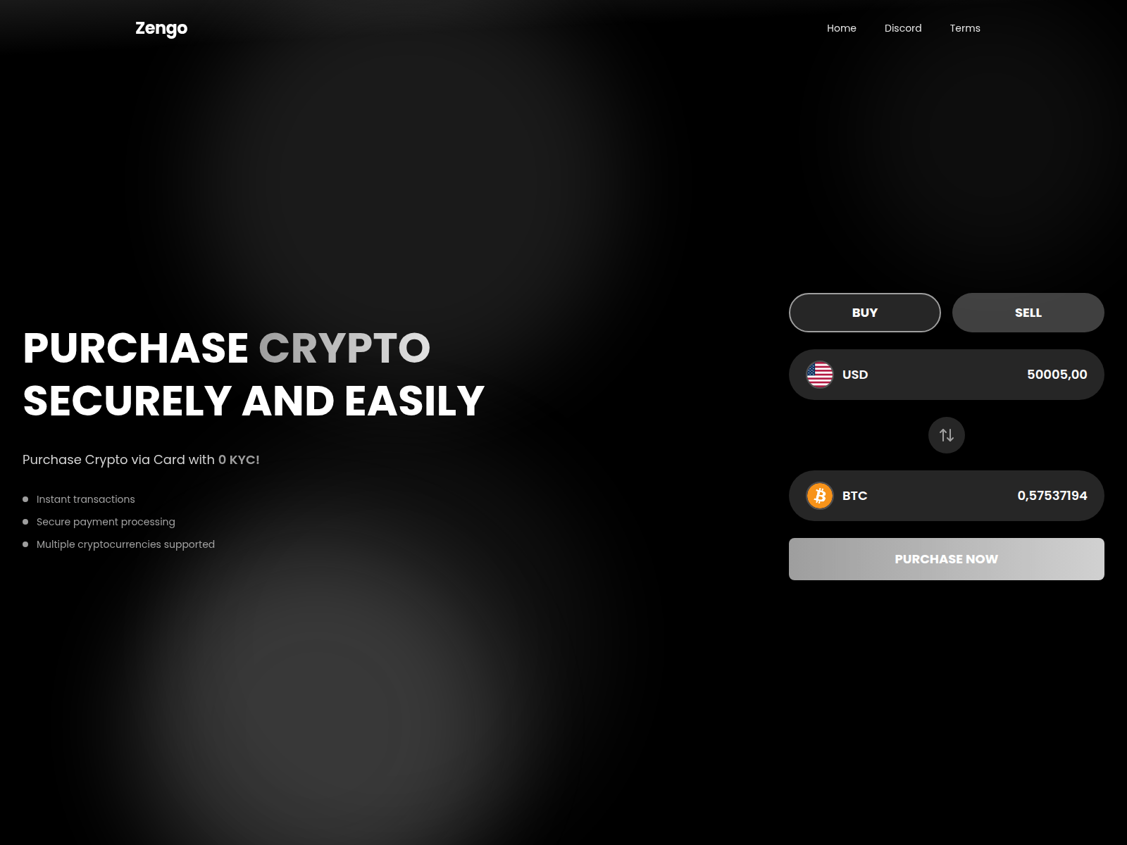 Screenshot of zengoswap.com