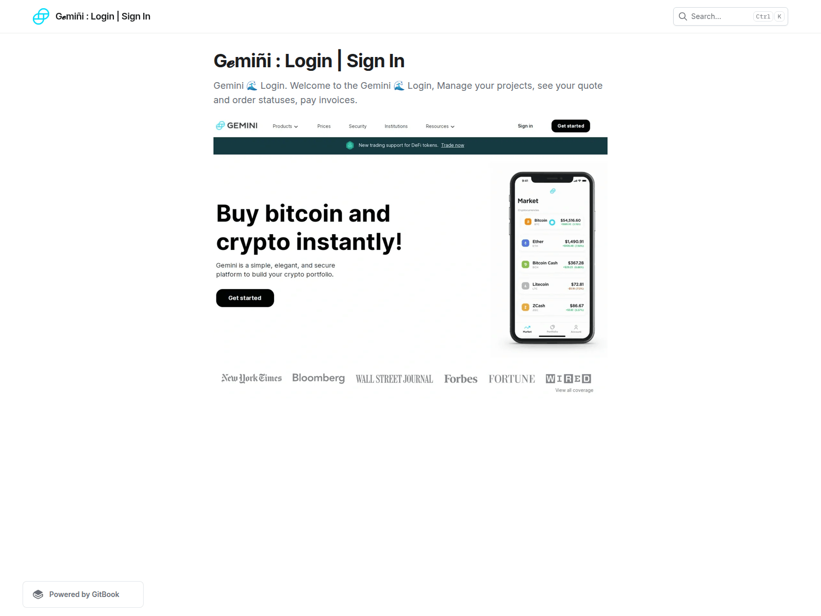 Screenshot of gemini-lxiogin.gitbook.io