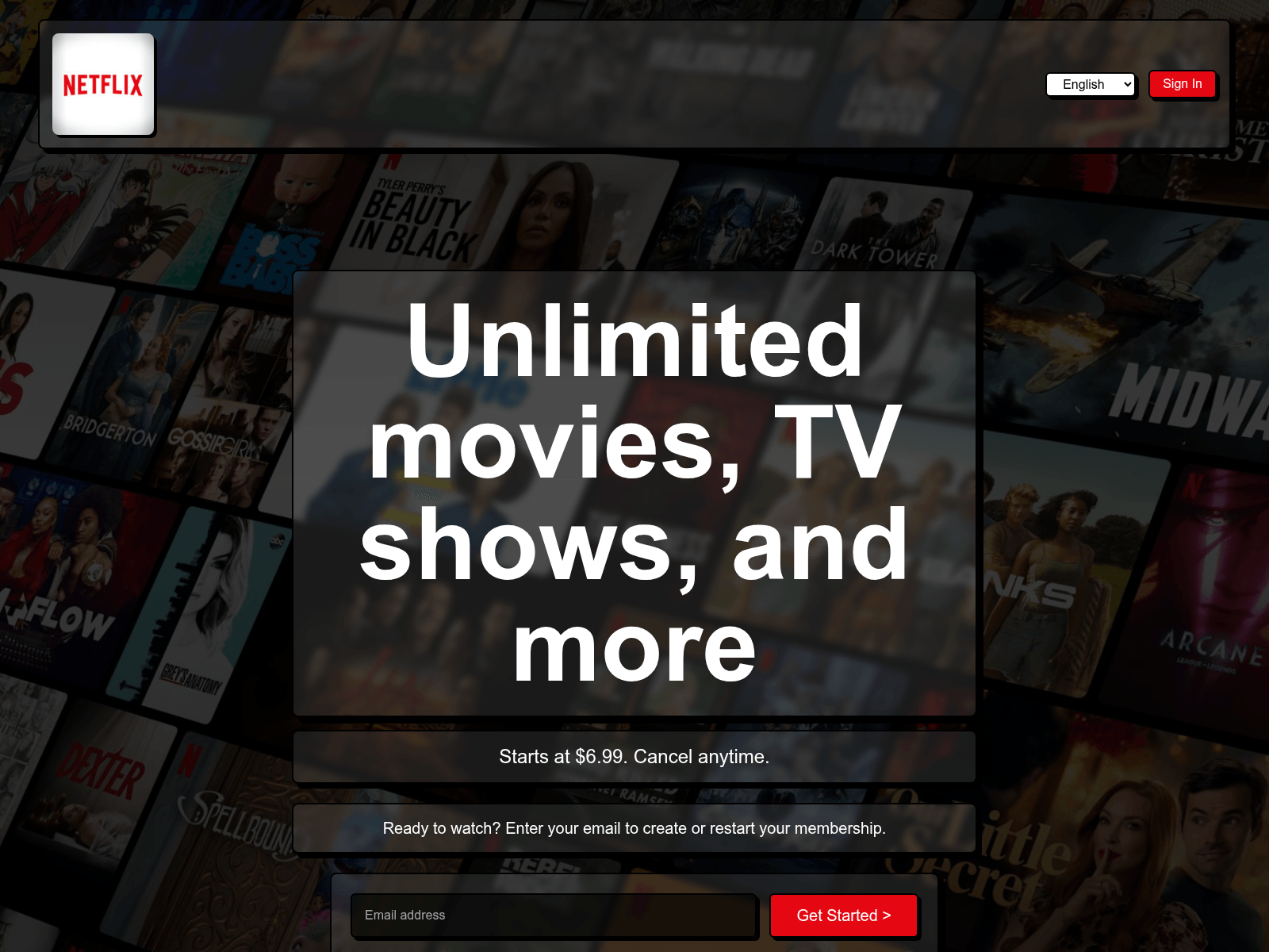 Screenshot of netflixfw54.rollout.site