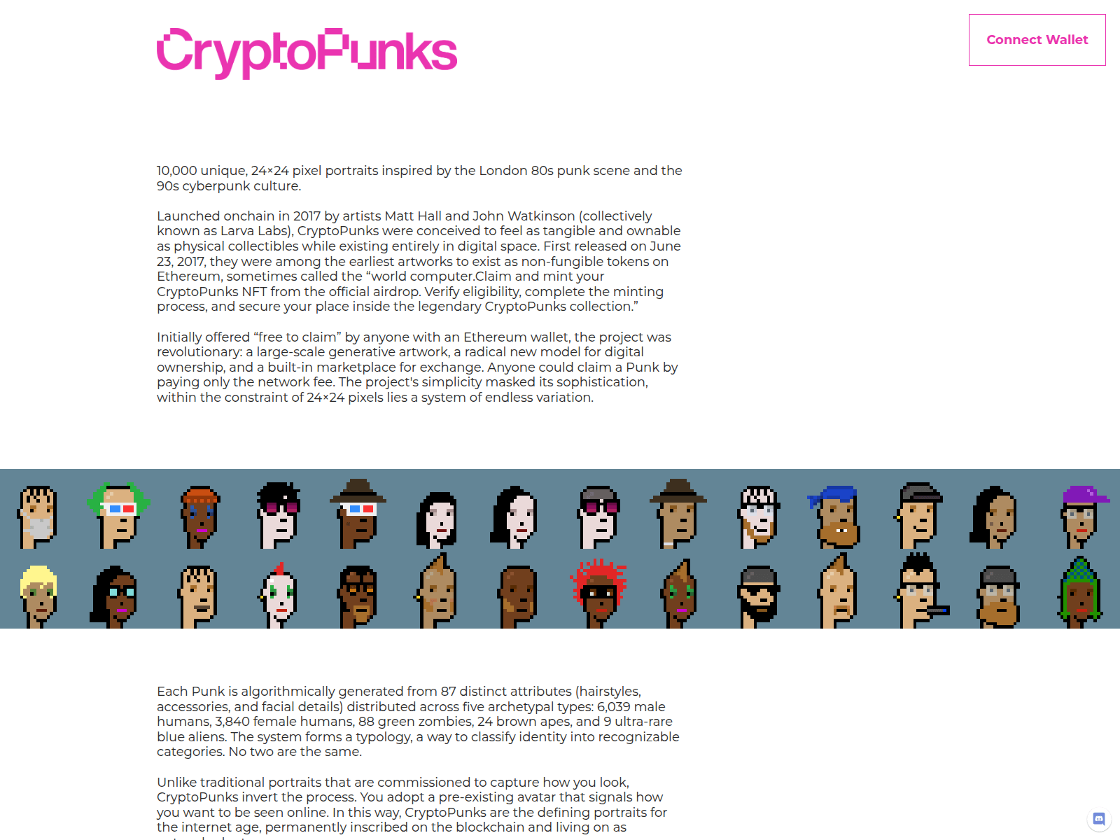 Screenshot of cryptopankes.xyz