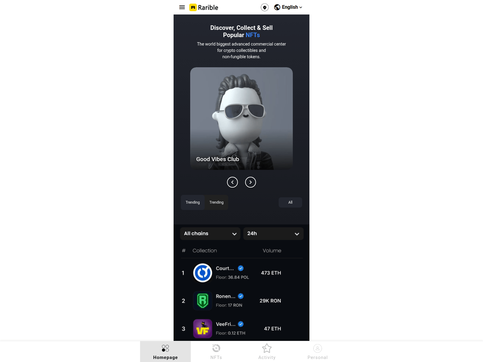 Screenshot of rariblenft.net