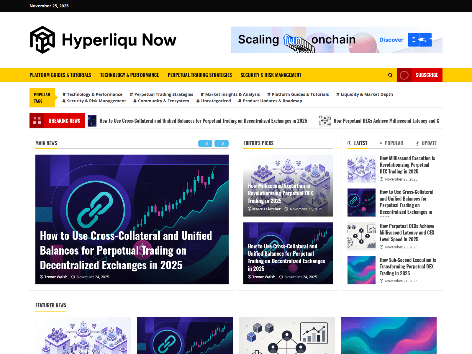 Screenshot of hyperliquidnow.com