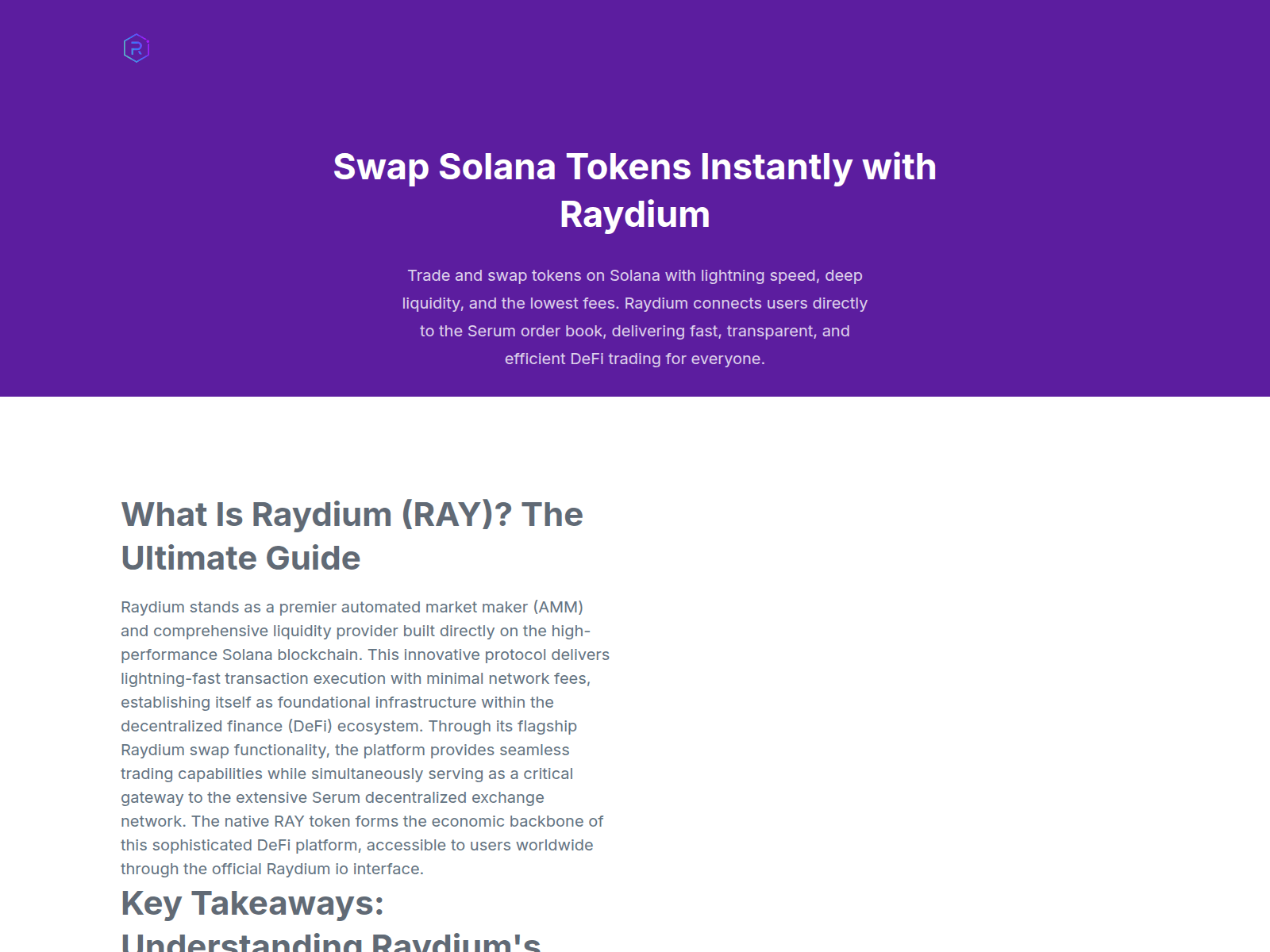 Screenshot of raydium-app.to