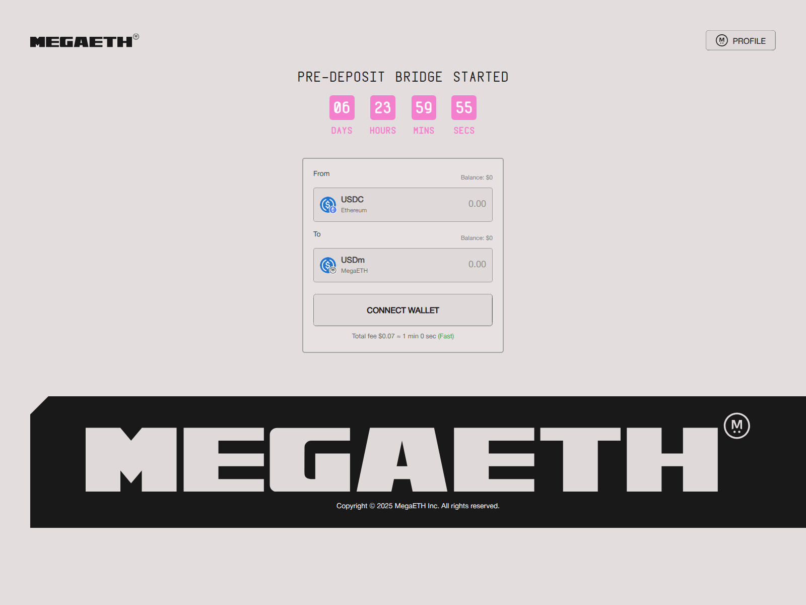 Screenshot of bridge-megaeth.app