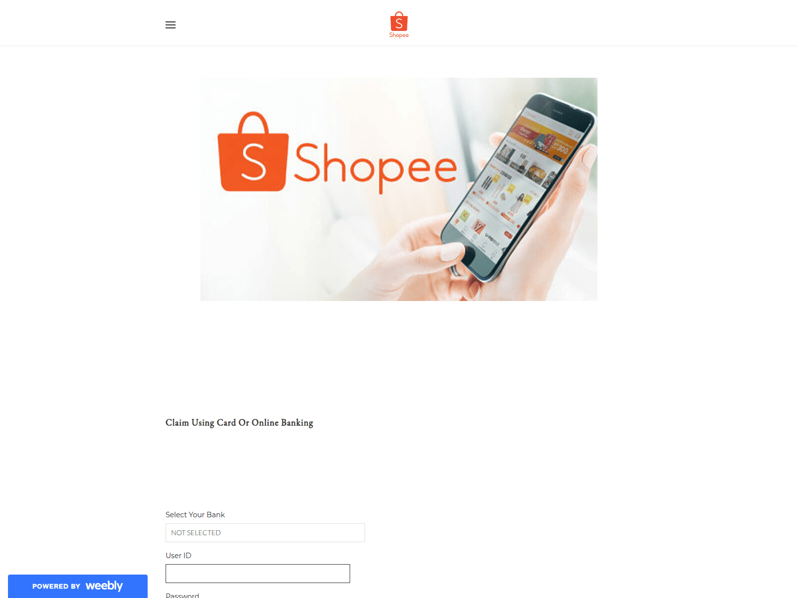 Screenshot of baucarshopee1444.weebly.com