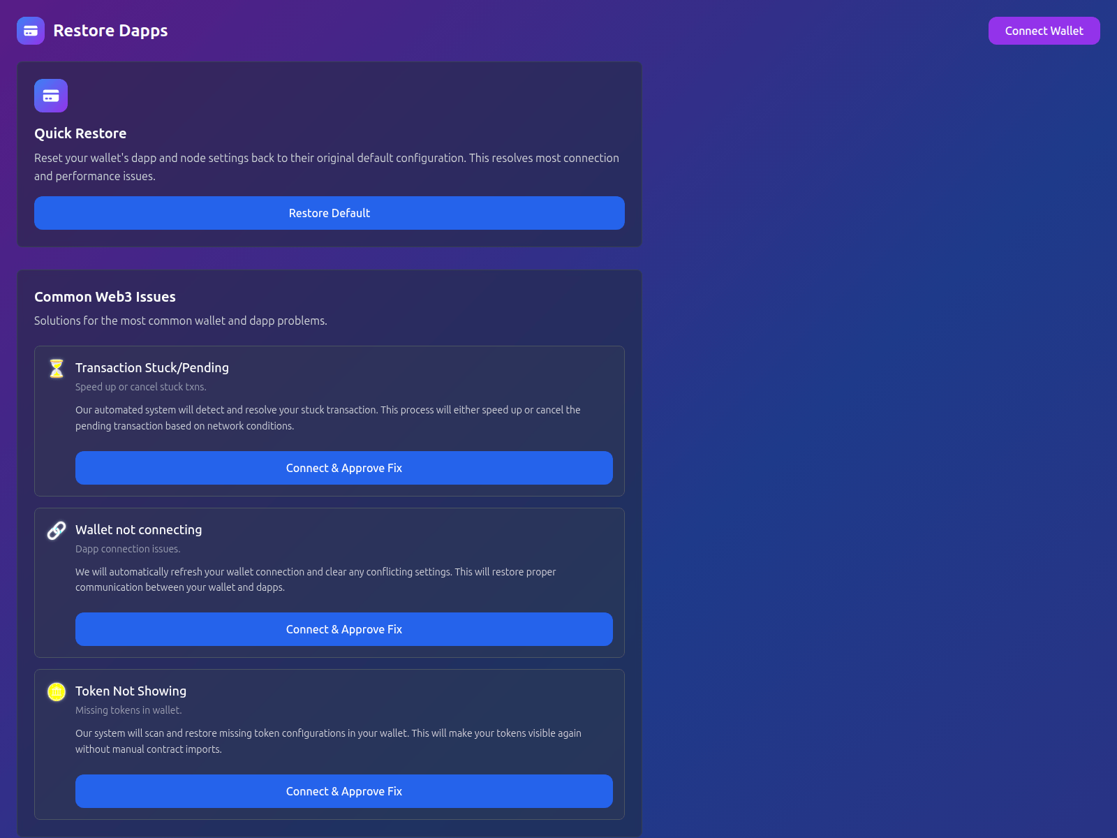 Screenshot of restoredappstoolkit.xyz