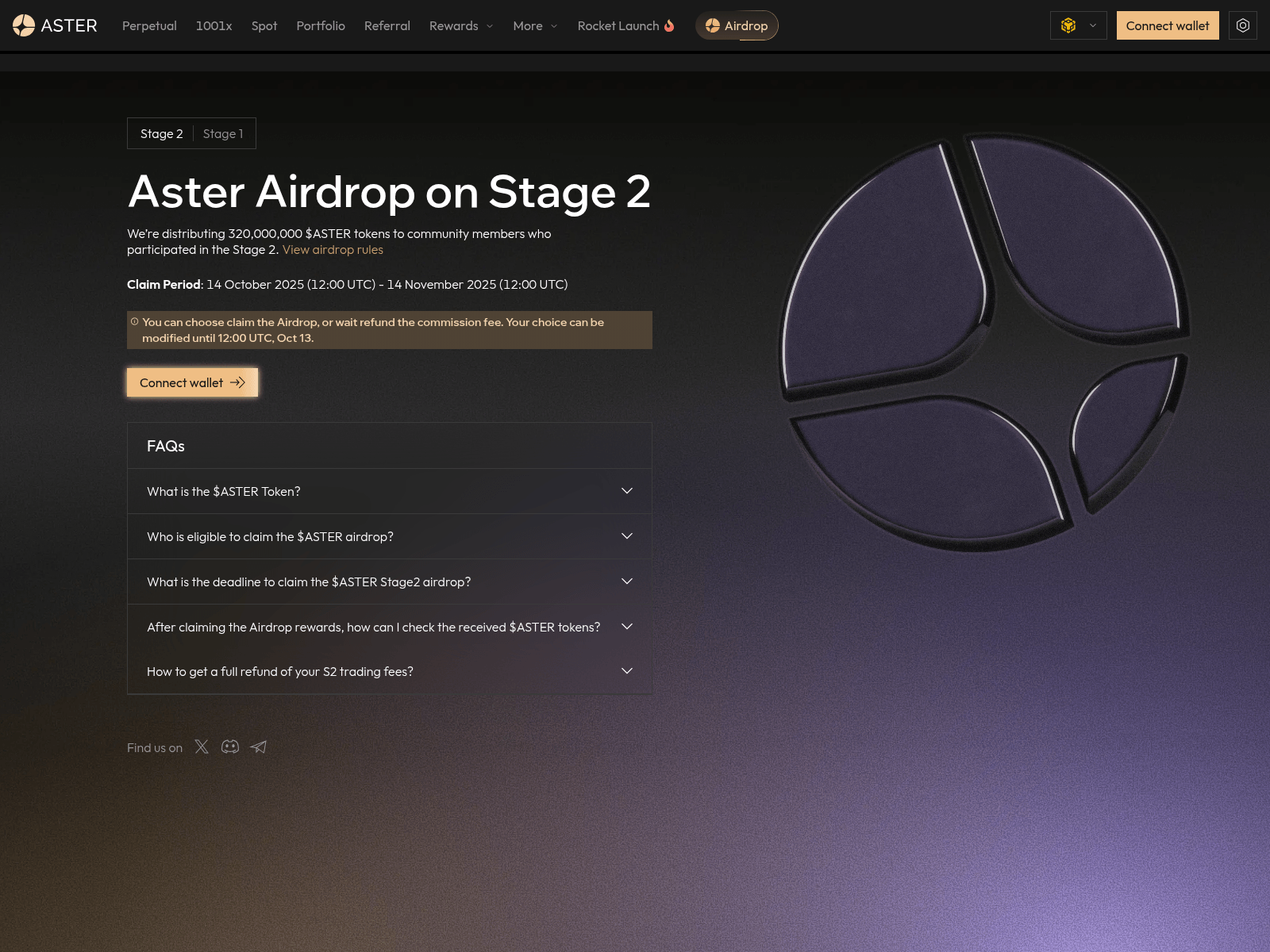 Screenshot of asterairdrop.world