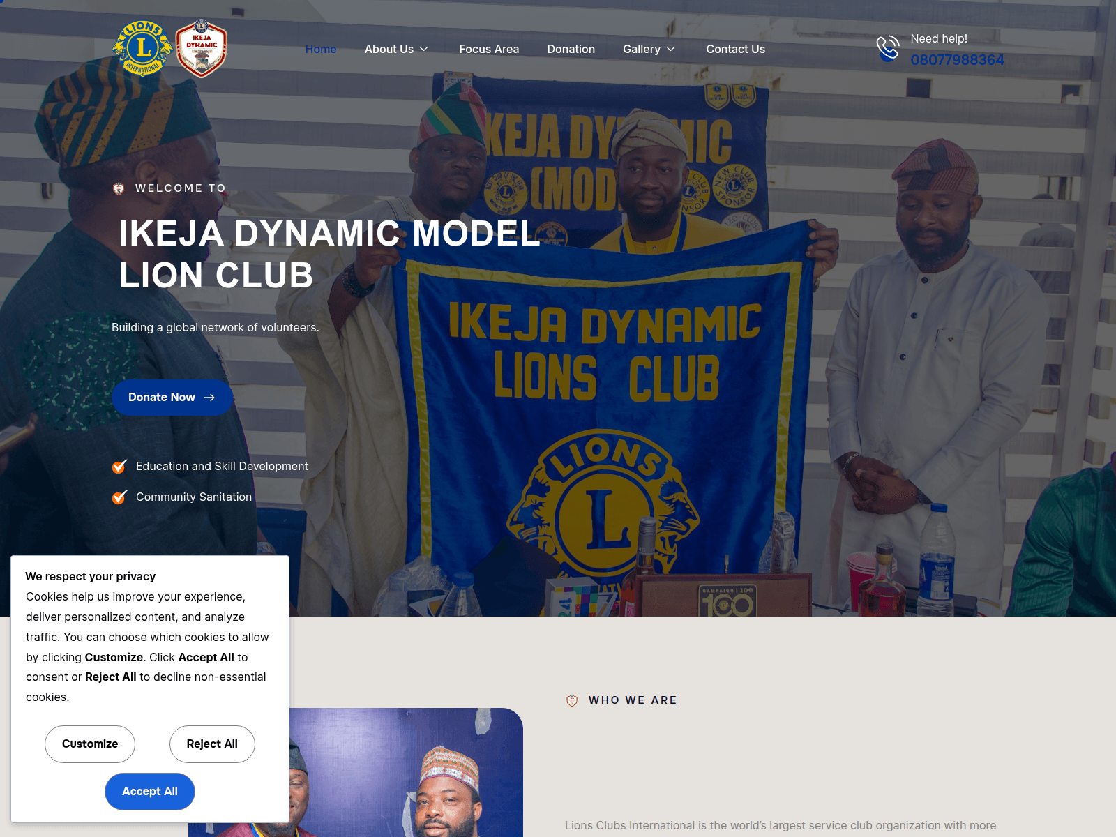Screenshot of ikejadynamiclionsclub.org.ng