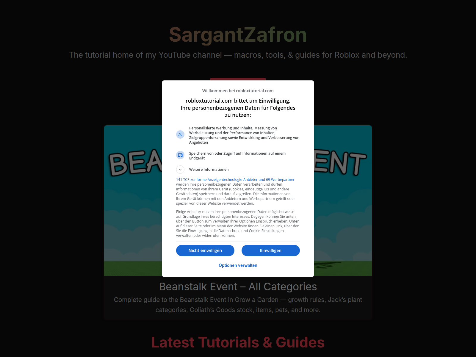 Screenshot of robloxtutorial.com