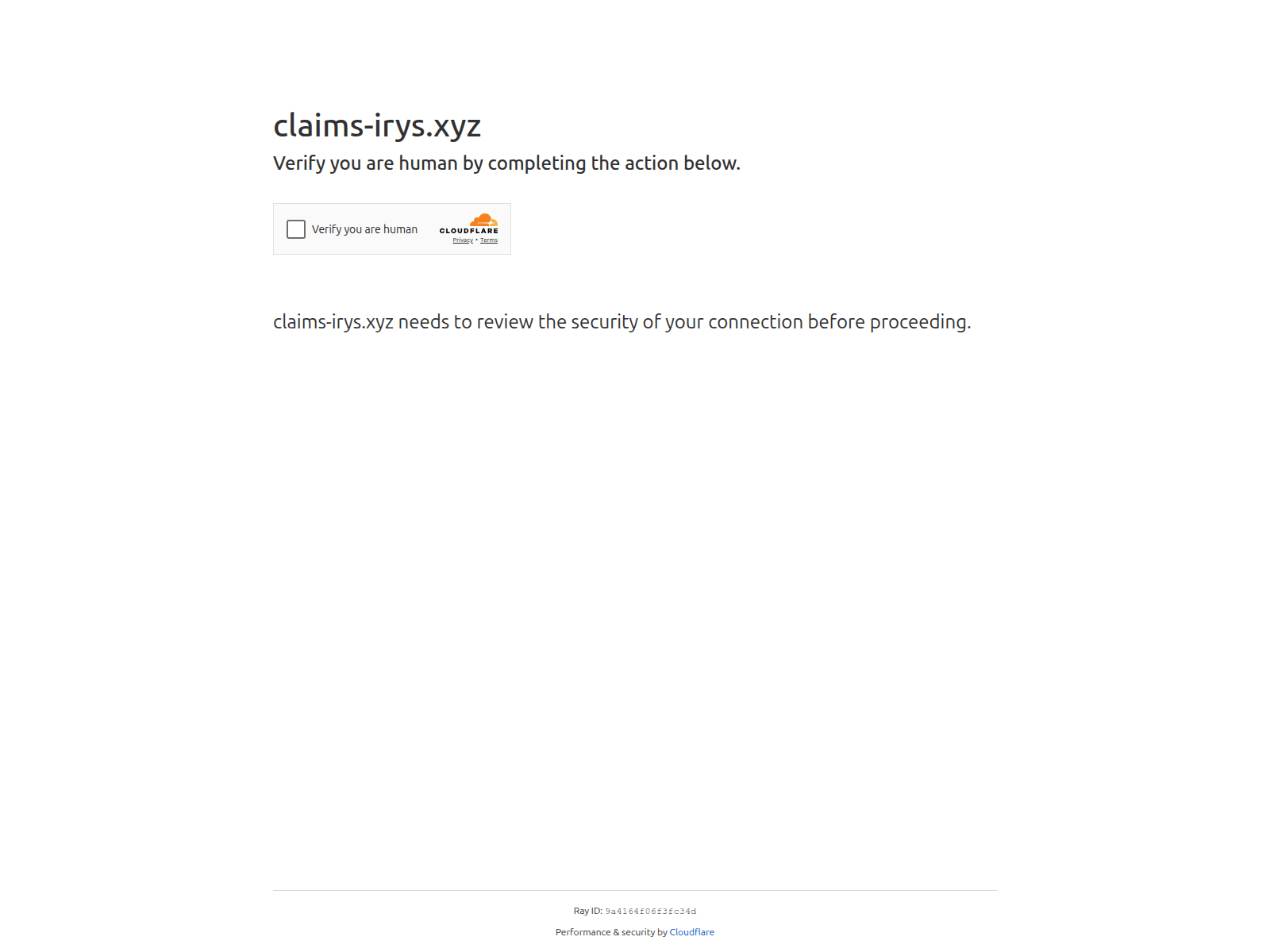 Screenshot of claims-irys.xyz