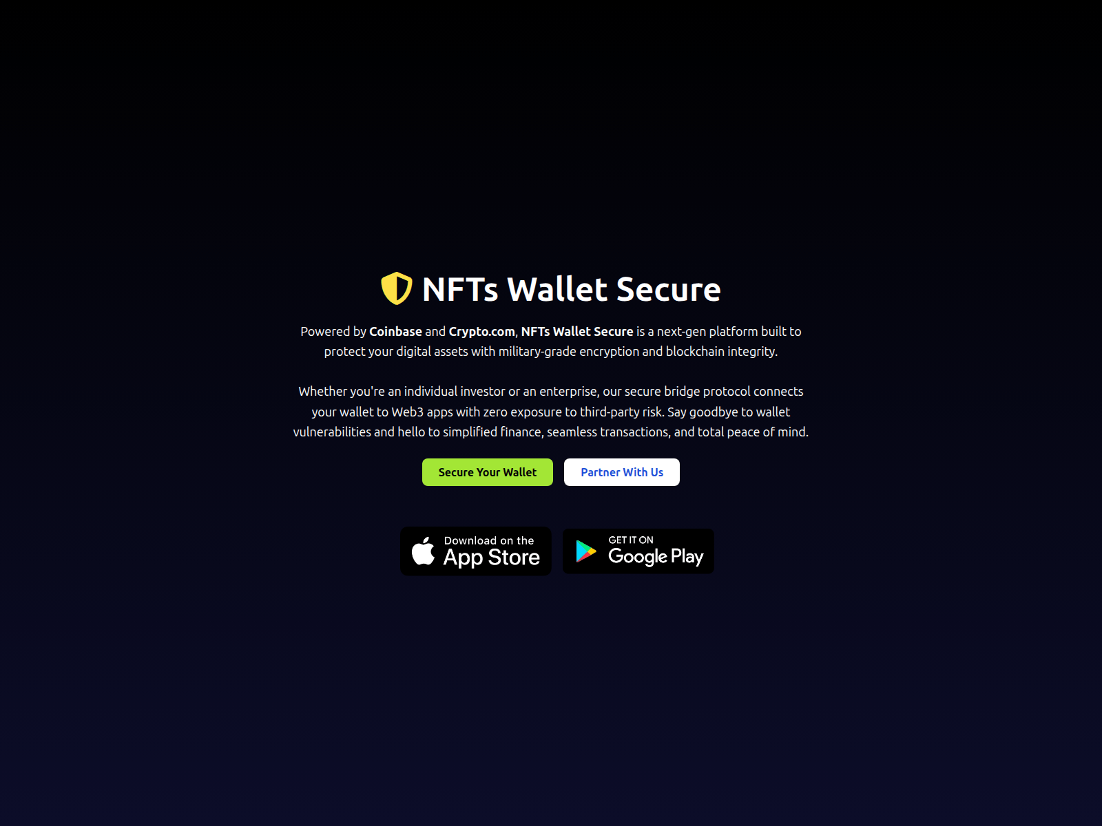Screenshot of nftxwalletsecure.com