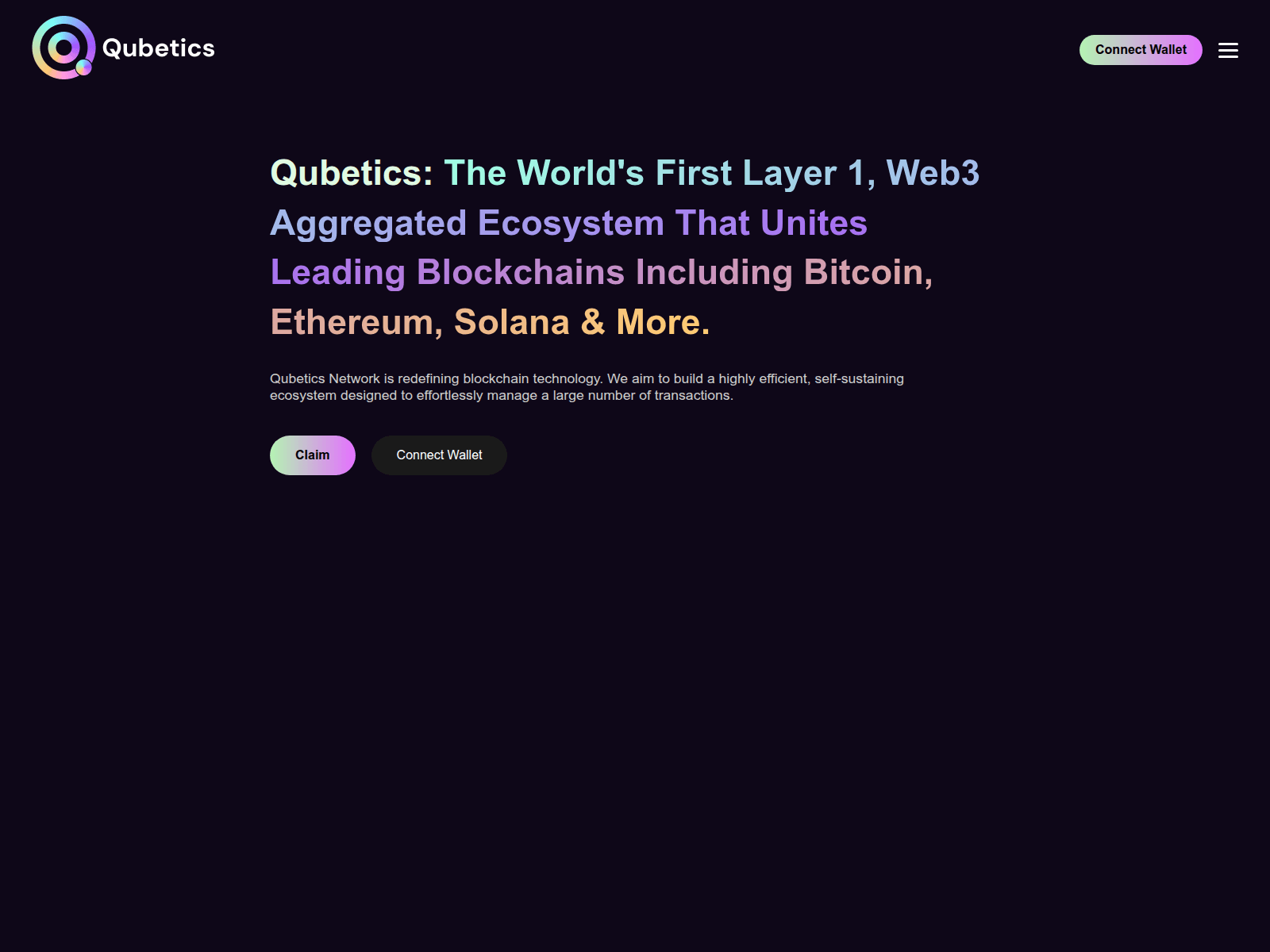 Screenshot of claim-qubetics.pages.dev