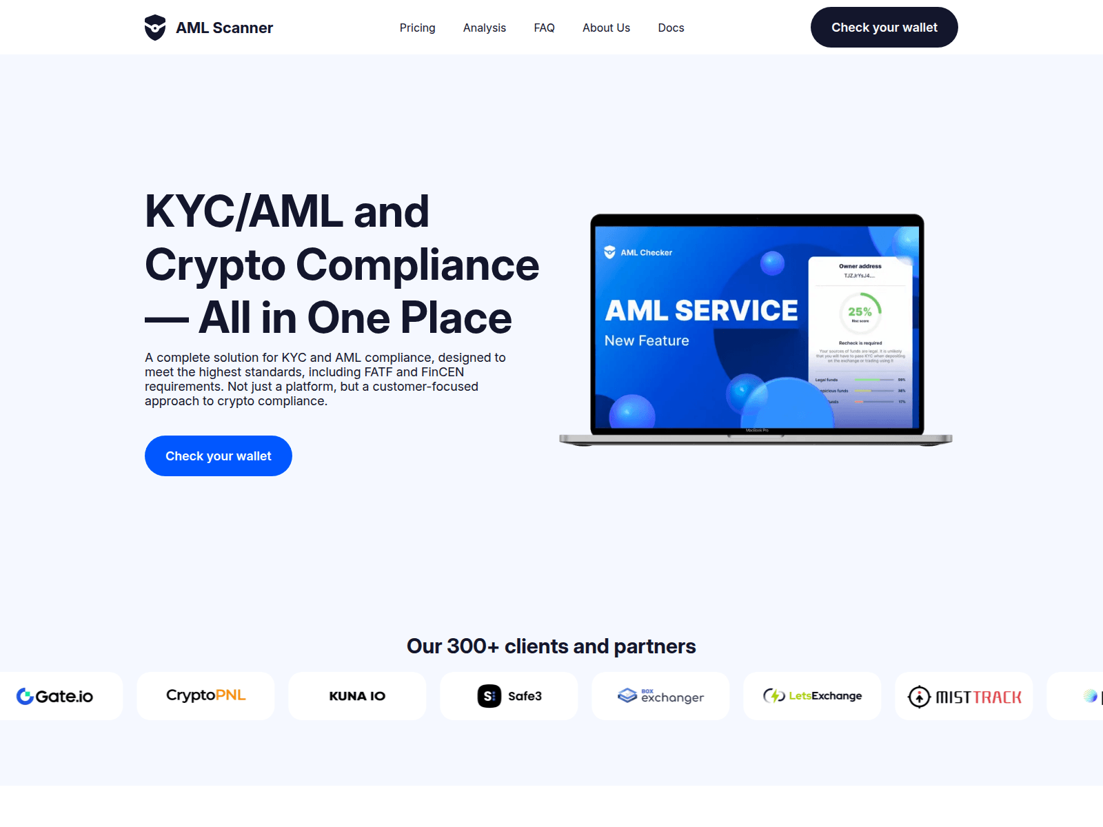 Screenshot of amlscan.org