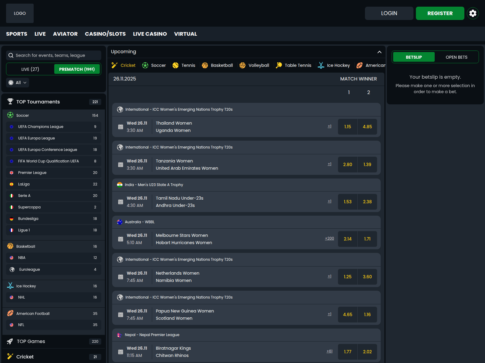 Screenshot of nexabet.com