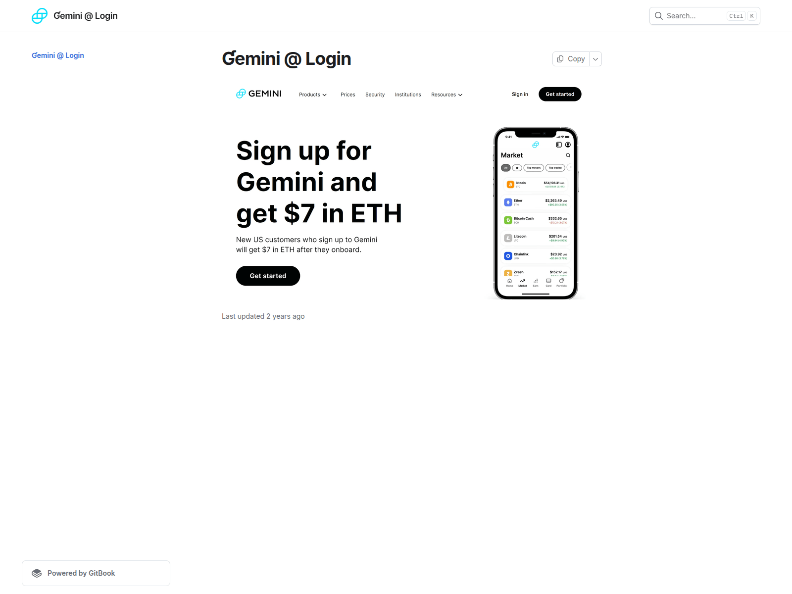 Screenshot of geminiuoilogin-1.gitbook.io