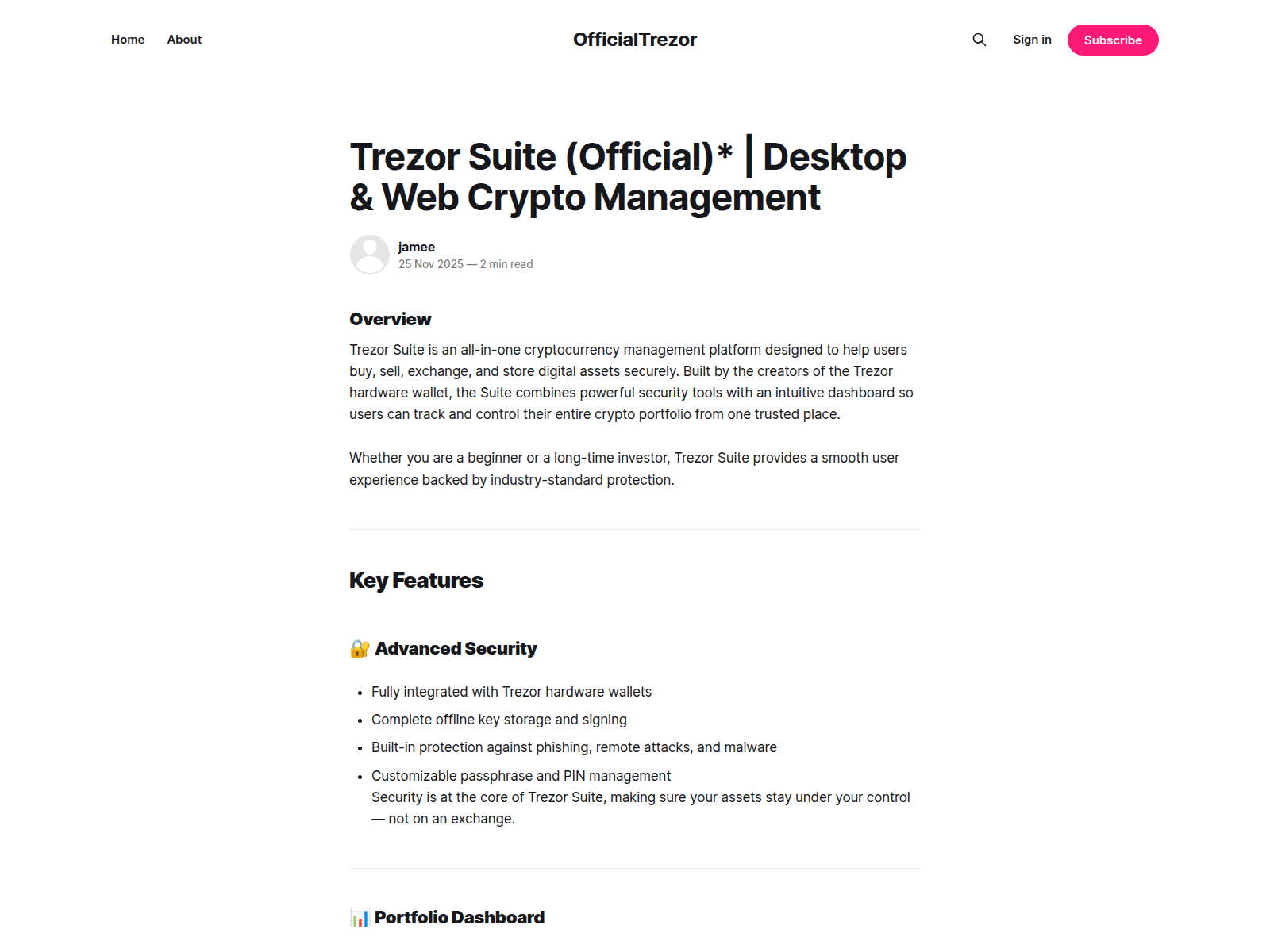 Screenshot of webpagetrezo.ghost.io